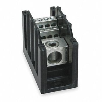 BUSSMANN Power Distr Block Al/Cu 600V AC/DC, 3XH63