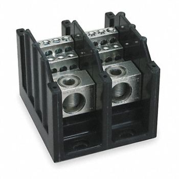 BUSSMANN Power Distr Block Al/Cu 600V AC/DC, 3XH64