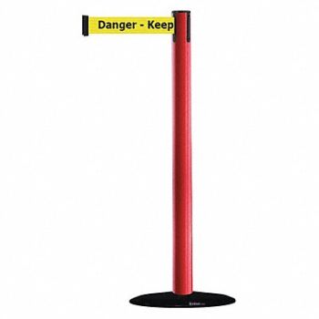 TENSABARRIER D0031 Barrier Post with Belt PVC Red, 3XHR9