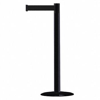 TENSABARRIER D0029 Barrier Post with Belt 7-1/2 ft L Black, 3XHT2
