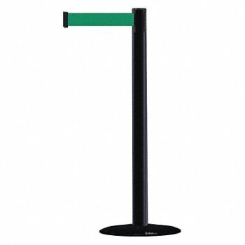 TENSABARRIER D0029 Barrier Post with Belt 7-1/2 ft L Green, 3XHT3