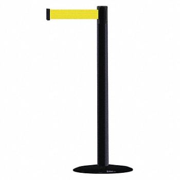 TENSABARRIER D0029 Barrier Post w/ Belt 7-1/2 ft L Yellow, 3XHT4