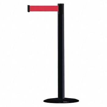 TENSABARRIER D0029 Barrier Post with Belt 7-1/2 ft L Red, 3XHT5