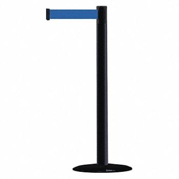 TENSABARRIER D0029 Barrier Post with Belt 7-1/2 ft L Blue, 3XHT6