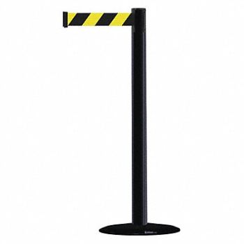 TENSABARRIER D0029 Barrier Post with Belt PVC Black, 3XHT7