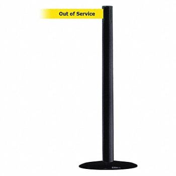 TENSABARRIER D0031 Barrier Post with Belt PVC Black, 3XHU3