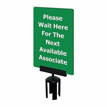 TENSABARRIER Acrylic Sign Green, 3XHY1