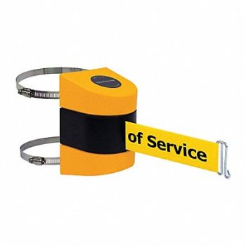 TENSABARRIER D0124 Belt Barrier Yellow Belt Color Yellow, 3ZCU1