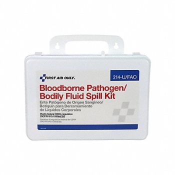 FIRST AID ONLY Biohazard Spill Kit Carrying Case White, 3XKW9