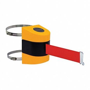TENSABARRIER D0136 Belt Barrier Yellow Belt Color Red, 3XMJ9