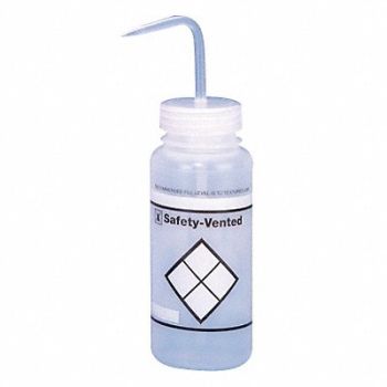 SP SCIENCEWARE Wash Bottle Std 16 oz Write-On White PK3, 3XMP2