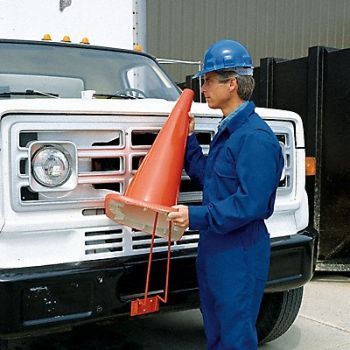 GRAINGER APPROVED Vertical Mount Cone Holder Silver 6-7/8L, 3XRT9