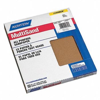 NORTON Sanding Sheet 11 in L 9 in W PK25, 3YFN4