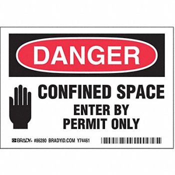 BRADY Label 3 1/2 inx5 in Polyester PK5, 3YGR4