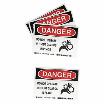BRADY Label 3 1/2 inx5 in Polyester PK5, 3YGW1