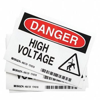 BRADY Label 3 1/2 inx5 in Polyester PK5, 3YGZ4