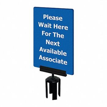 TENSABARRIER Acrylic Sign Blue, 3YHC5