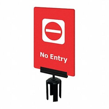 TENSABARRIER Acrylic Sign Red No Entry, 3YHE9