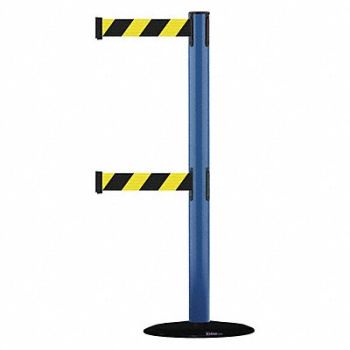 TENSABARRIER D0016 Barrier Post with Belt Blue, 3YHG4