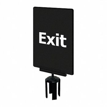 TENSABARRIER Acrylic Sign Black, 3YHH4