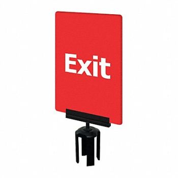 TENSABARRIER Acrylic Sign Red, 3YHJ1