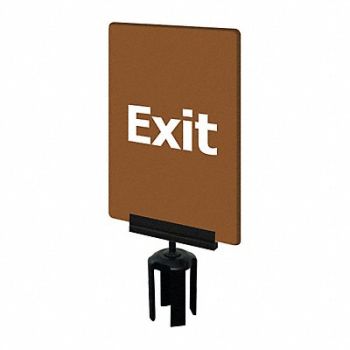 TENSABARRIER Acrylic Sign Brown, 3YHJ3