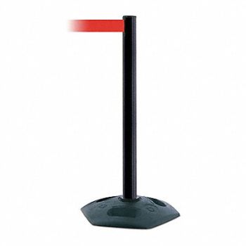 TENSABARRIER D0032 Barrier Post with Belt 7-1/2 ft L Red, 3YHV7
