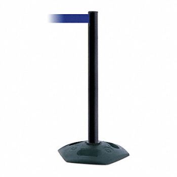 TENSABARRIER D0032 Barrier Post with Belt 7-1/2 ft L Blue, 3YHV8