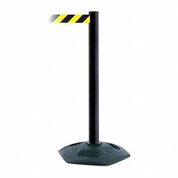TENSABARRIER D0032 Barrier Post with Belt PVC Black, 3YHV9