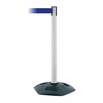 TENSABARRIER D0032 Barrier Post with Belt 7-1/2 ft L Blue, 3YHX1