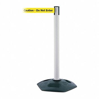 TENSABARRIER D0033 Barrier Post with Belt PVC White, 3YHX3