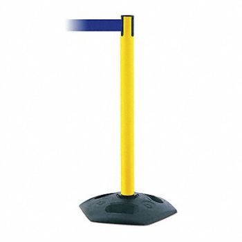 TENSABARRIER D0032 Barrier Post with Belt 7-1/2 ft L Blue, 3YHY3