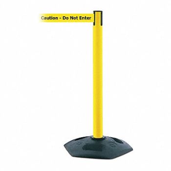 TENSABARRIER D0033 Barrier Post with Belt PVC Yellow, 3YHY5