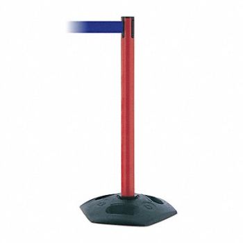 TENSABARRIER D0032 Barrier Post with Belt 7-1/2 ft L Blue, 3YHZ5