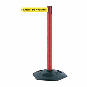 TENSABARRIER D0033 Barrier Post with Belt PVC Red, 3YHZ7