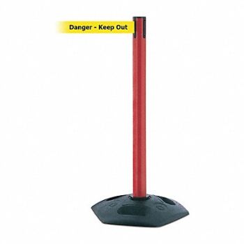 TENSABARRIER D0033 Barrier Post with Belt PVC Red, 3YJA1