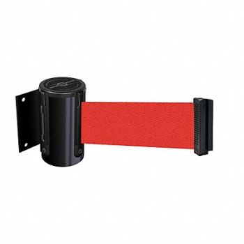 TENSABARRIER D0087 Belt Barrier Black Belt Color Red, 3YJD5