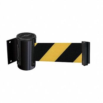 TENSABARRIER D0087 Belt Barrier Black Belt Yellow/Black, 3YJD7