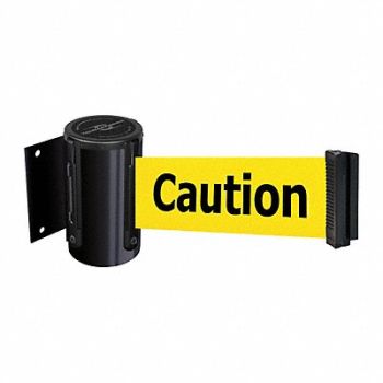 TENSABARRIER D0088 Belt Barrier Black Belt Color Yellow, 3YJD8