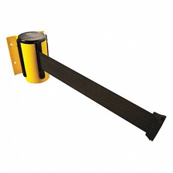 TENSABARRIER D0087 Belt Barrier Yellow Belt Color Black, 3YJE4