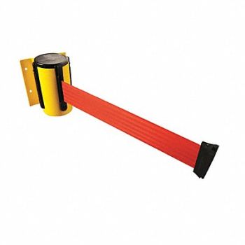 TENSABARRIER D0087 Belt Barrier Yellow Belt Color Red, 3YJE7