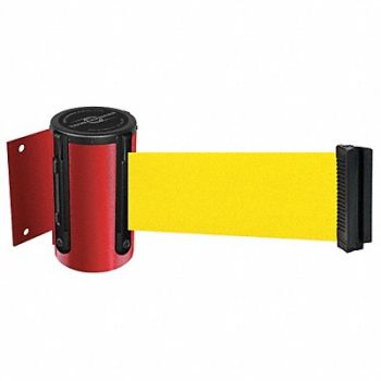 TENSABARRIER D0087 Belt Barrier Red Belt Color Yellow, 3YJF8
