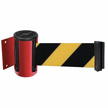 TENSABARRIER D0087 Belt Barrier Red Belt Yellow/Black, 3YJG2