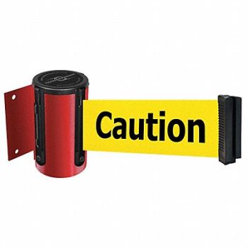 TENSABARRIER D0088 Belt Barrier Red Belt Color Yellow, 3YJG3