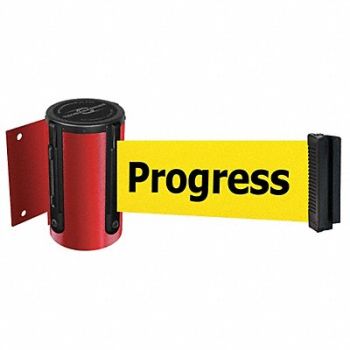 TENSABARRIER D0088 Belt Barrier Red Belt Color Yellow, 3YJG5