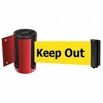 TENSABARRIER D0088 Belt Barrier Red Belt Color Yellow, 3YJG6