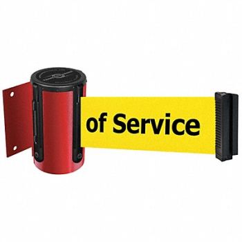 TENSABARRIER D0088 Belt Barrier Red Belt Color Yellow, 3YJG7