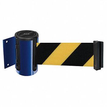 TENSABARRIER D0087 Belt Barrier Blue Belt Yellow/Black, 3YJH4