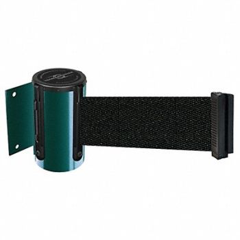 TENSABARRIER D0087 Belt Barrier Green Belt Color Black, 3YJJ1