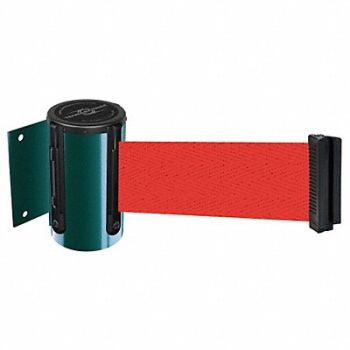 TENSABARRIER D0087 Belt Barrier Green Belt Color Red, 3YJJ4